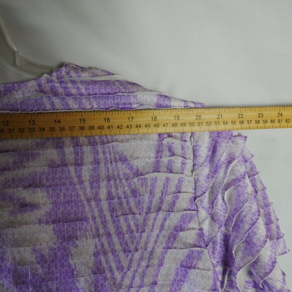 Alfred Dunner Womens Size 3X Top Blouse Ruffled Layers Floral Multicolor - Picture 5 of 9